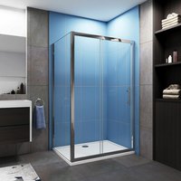 Biubiubath 1900H Bathroom Sliding Shower 1300mm Door with 800mm side panel