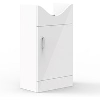 Biubiubath 435mm Floor Standing Bathroom Vanity Unit Storage Cabinet High Gloss White