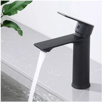 Black Basin Faucet, Single Handle Bathroom Mixer, Hot and Cold Water Mixer for Bathroom Made of Stainless Steel