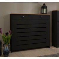 Vale Designs - Galiflo Black Radiator Cover with Storage Drawer 1115 x 965mm Medium