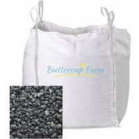 Black Round and Oval Pebbles - 60-100mm - Premium Aggregate Bulk Bag - 850 kilos
