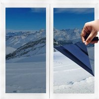 Blue Window Film, 45 × 200 cm, Anti-glare Mirror Film, One-way uv Static Window Insulation, Protective Film, Applicable for Windows, Home Office,