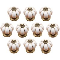 Linghhang - White)10 Pcs Ceramic Drawer Knobs Furniture Knob for Kitchen Drawers and Cupboards