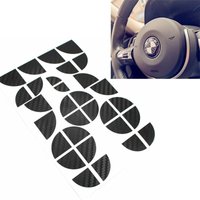 BMW Logo Stickers, Glossy Black Emblem Corner Stickers Compatible with BMW Car or Motorcycle Hood