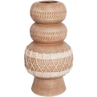 Beliani - Boho Flower Vase Magnesium Indoor Outdoor Planter Light Brown Almiros