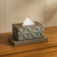 Wooden Effect Tissue Box With Lid – Practical and Decorative Paper Dispenser for Bathroom, Kitchen, and Living Room, Durable Modern Design