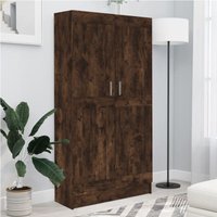 Bonnevie - Bookcase,Book Cabinet,Bookshelf Smoked Oak 82.5x30.5x150 cm Engineered Wood VSVS32166