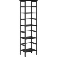 Bookshelf Black Oak 40 x 29.5 x 149 cm Engineered Wood vidaXL