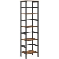 Bookshelf Smoked Oak 40 x 29.5 x 149 cm Engineered Wood vidaXL