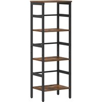 Bookshelf Smoked Oak 40 x 29.5 x 115 cm Engineered Wood vidaXL