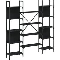Bookshelf Black 155.5x24x166.5 cm Engineered Wood Vidaxl