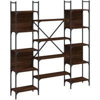 Bookshelf Brown Oak 155.5x24x166.5 cm Engineered Wood Vidaxl