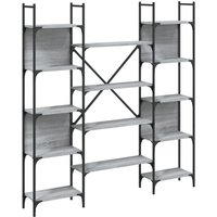 Bookshelf Grey Sonoma 155.5x24x166.5 cm Engineered Wood Vidaxl