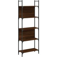 Bookshelf 5-Tier Brown Oak 60.5x24x166.5 cm Engineered Wood vidaXL