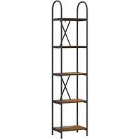 Bookshelf Smoked oak 40 x 30 x 183 cm Engineered wood vidaXL