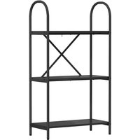 Bookshelf Black oak 60 x 30 x 109 cm Engineered wood vidaXL