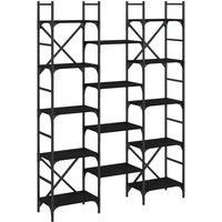 Bookshelf Black 127.5x28.5x172.5 cm Engineered Wood Vidaxl