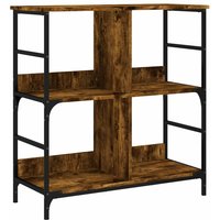 Bookshelf Smoked Oak 78.5x33x82 cm Engineered Wood Vidaxl