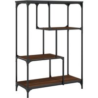 Bookshelf Brown Oak 81x36x115 cm Engineered Wood and Steel Vidaxl