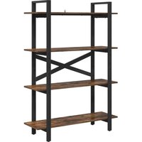 Bookshelf Smoked Oak 100 x 33.5 x 140 cm Engineered Wood vidaXL