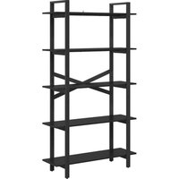 Bookshelf Black Oak 100 x 33.5 x 178 cm Engineered Wood vidaXL