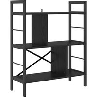 Bookshelf Black Oak 75 x 30 x 91 cm Engineered Wood vidaXL