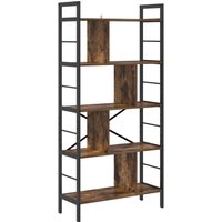 Bookshelf Smoked Oak 75 x 30 x 156 cm Engineered Wood vidaXL