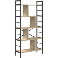 Bookshelf Sonoma Oak 75 x 30 x 156 cm Engineered Wood vidaXL