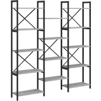 Vidaxl - Bookshelf Grey sonoma 156 x 25 x 167.5 cm Engineered wood