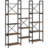 Vidaxl - Bookshelf Smoked oak 156 x 25 x 167.5 cm Engineered wood