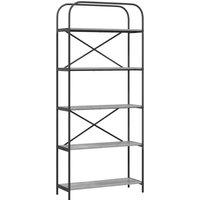 Bookshelf Grey sonoma 80 x 30 x 183 cm Engineered wood vidaXL
