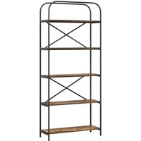 Bookshelf Smoked oak 80 x 30 x 183 cm Engineered wood vidaXL