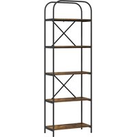 Bookshelf Smoked oak 60 x 30 x 183 cm Engineered wood vidaXL