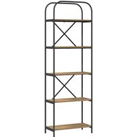 Bookshelf Artisan oak 60 x 30 x 183 cm Engineered wood vidaXL