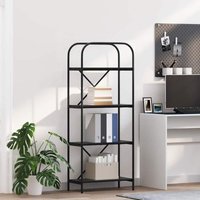 Bookshelf Black oak 60 x 30 x 146 cm Engineered wood vidaXL