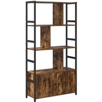 Bookshelf Smoked oak 80 x 30 x 155.5 cm Engineered wood Vidaxl