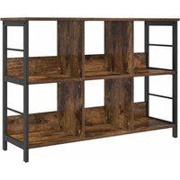 Bookshelf Smoked Oak 102 x 32 x 72.5 cm Engineered Wood vidaXL