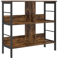 Bookshelf Smoked Oak 82 x 32 x 79 cm Engineered Wood vidaXL