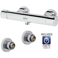 Bristan - Frenzy Thermostatic Bar Mixer Shower Valve Only Cool Touch Fast Fit Kit