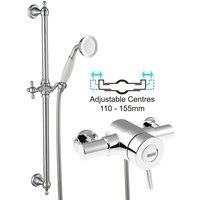 Bristan Traditional Dual Control Thermostatic Mixer Shower 110mm 155mm + Kit