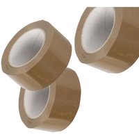 6 x Brown Packaging Tape 50mm x 66m
