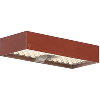 Qazqa - Outdoor Wall Light Red with Dim Light and Sensor on Solar - Kayo