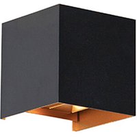 Outdoor Wall Light Black with Gold Incl. LED 2 Lights IP54 - Edwin