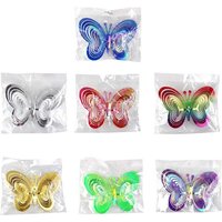 Tlily - Butterfly Wind Spinners Hanging Ornaments Bird Deterrent Wind Catcher Rotating Wind Chime Home Garden Outdoor Decoration-7PCS