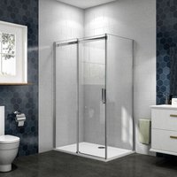 Acezanble - Cabine de douche coulissante 130x80x195cm,8mm verre anticalcaire