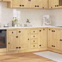Cabinet SKI Honey Brown 80 x 46 x 81 cm Solid Pine Wood vidaXL