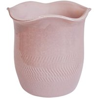 Camellia Blush Scalloped Edge Planter - L26 x W26 x H25 cm - Pink