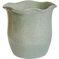 Camellia Sage Scalloped Edge Planter - L26 x W26 x H25 cm - Green