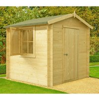 Camelot Log Cabin Home Office Garden Room Approx 7 x 7 Feet