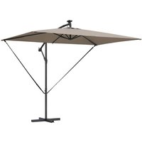 Cantilever Banana Parasol Taupe 294 x 200 x 254 cm CFW355496